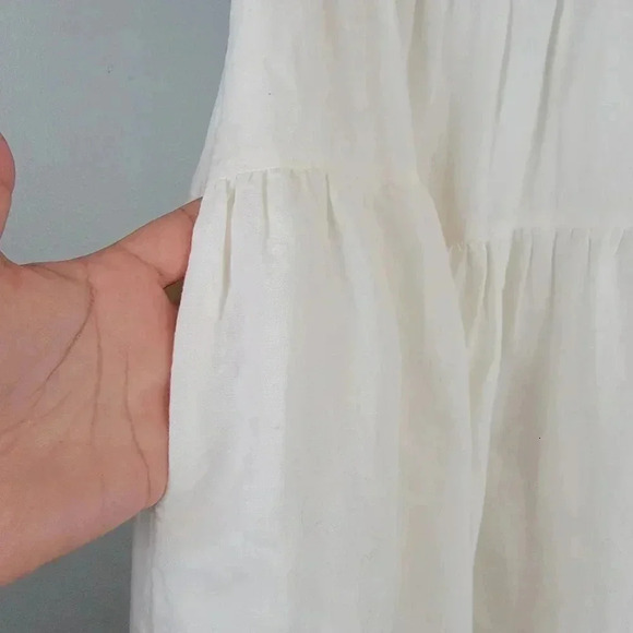 Ulla Johnson Leona Dress Midi Cotton Linen Lace Cottagecore Beach 4 - Picture 8 of 11